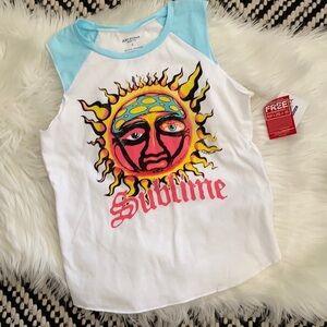 NWT Sublime cut off baby blue sleeve T-shirt